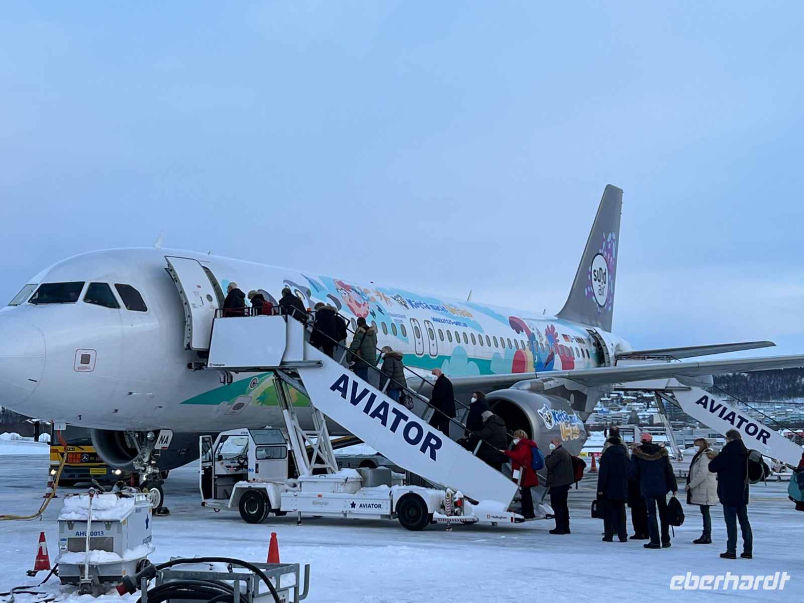 Einstieg zum Rückflug nach Dresden