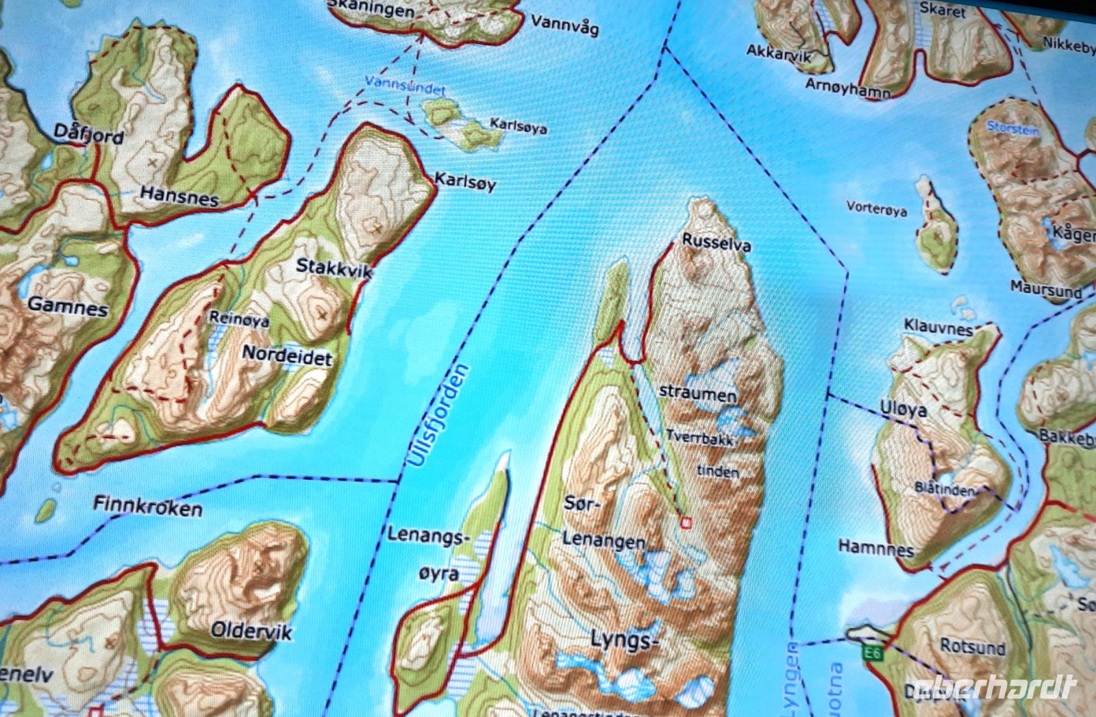 Norwegen - Tromso - Schiffsroute in den Fjorden.jpg