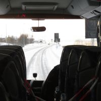 Norwegen - auf verschneiten Straßen in die Lyngen AlpenJPG