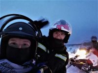 Norwegen -Motorschlitten Fahrt - Best Driver Manja - Dream Team.JPG