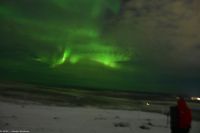 Schneeschuhwandern - Snowshoe Hike - um den Luosssavaara - Polarlicht im richtigen Moment, am höchsten Punkt