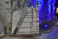 Kiruna - größtes Eisenerzbergwerk der Welt - LKAB - Modell der Erzlagerstätte (schräger Kern)