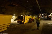 Kiruna - größtes Eisenerzbergwerk der Welt - LKAB - Besucherzentrum 540 Meter unter Tage - Förderzüge