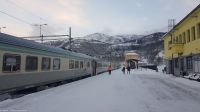 Arctic Express - von Kiruna nach Narvik - Ankunft im Bahnhof Narvik