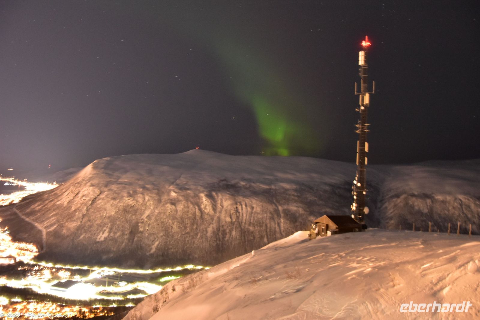 Tromsø - Blick vom Storsteinen - (Fjellheisen) - Polarlicht