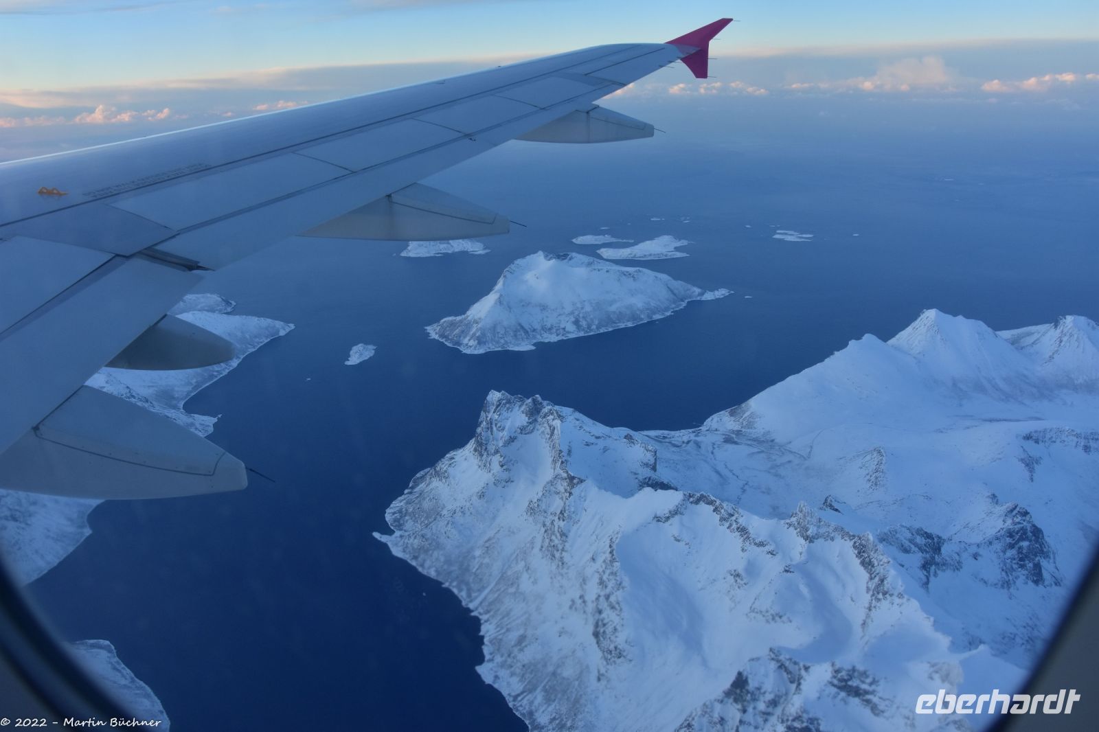 Traumhaftes Rückflug-Wetter von Tromsø direkt nach Dresden - Kvaløya