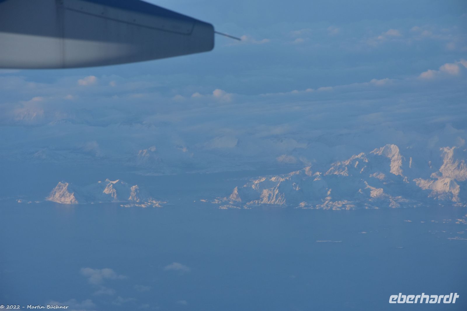 Traumhaftes Rückflug-Wetter von Tromsø direkt nach Dresden - Lofoten