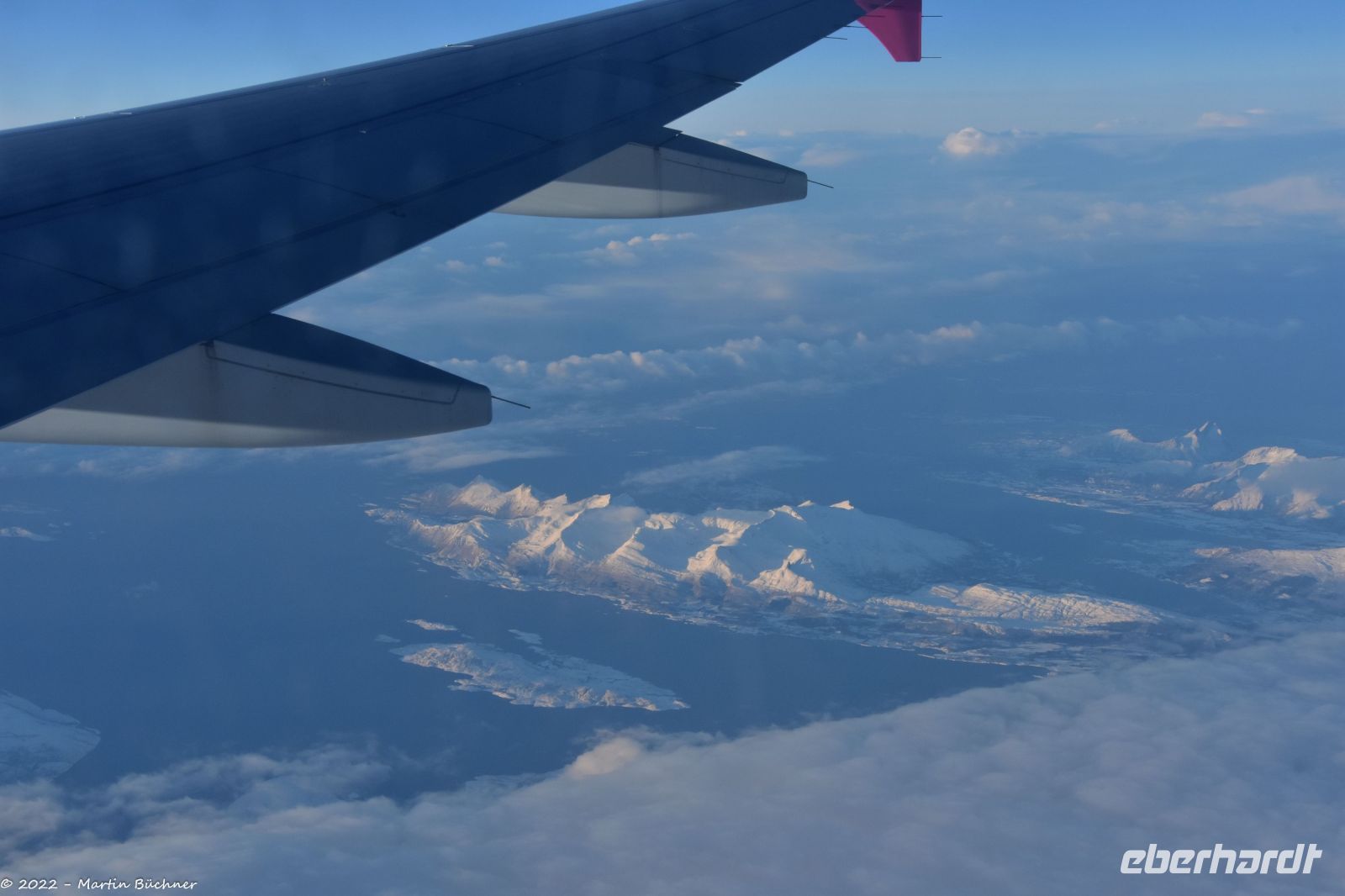 Traumhaftes Rückflug-Wetter von Tromsø direkt nach Dresden - Bodø