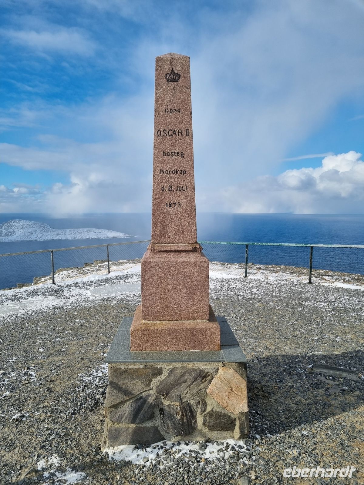 Nordkap - Denkmal für den Besuch von König Oscar II. am Nordkap (2. Juli 1873)