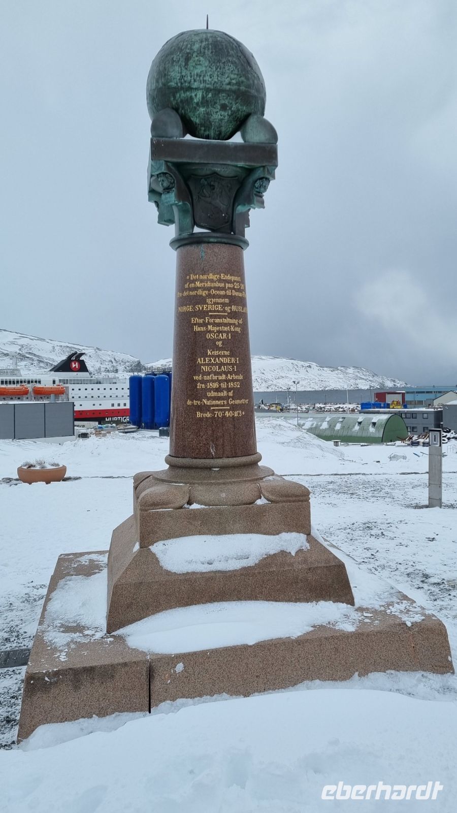 Hammerfest - Struve-Säule (Meridian-Monument)