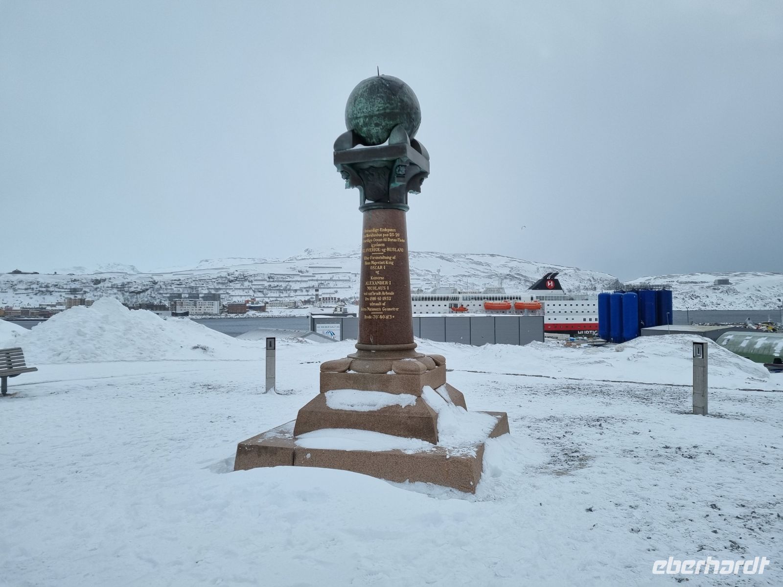 Hammerfest - Struve-Säule (Meridian-Monument) 