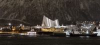 Tromsø bei Nacht... (Eismeerkathedrale)