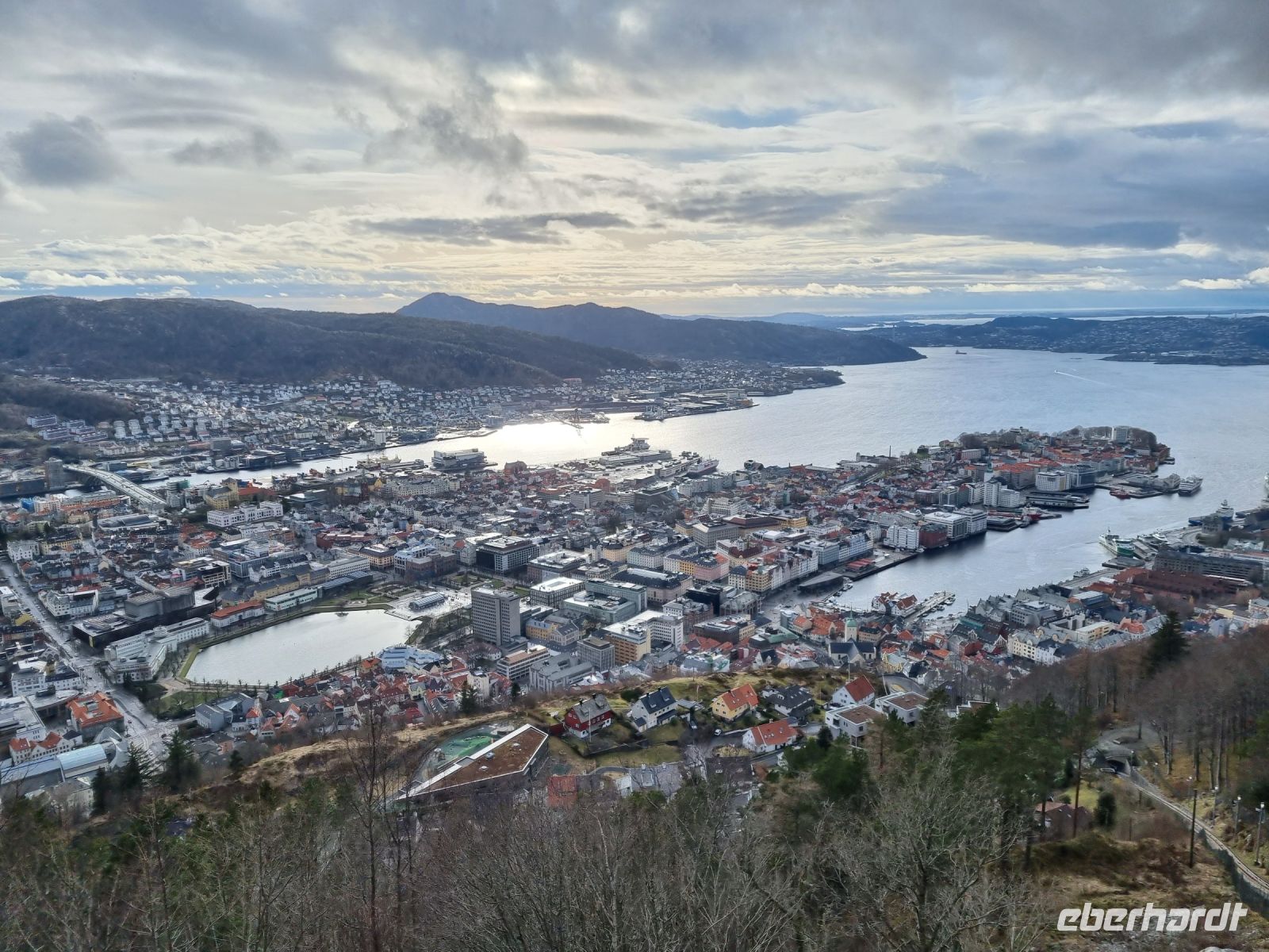 Bergen - Ausblick vom Hausberg Fløyen