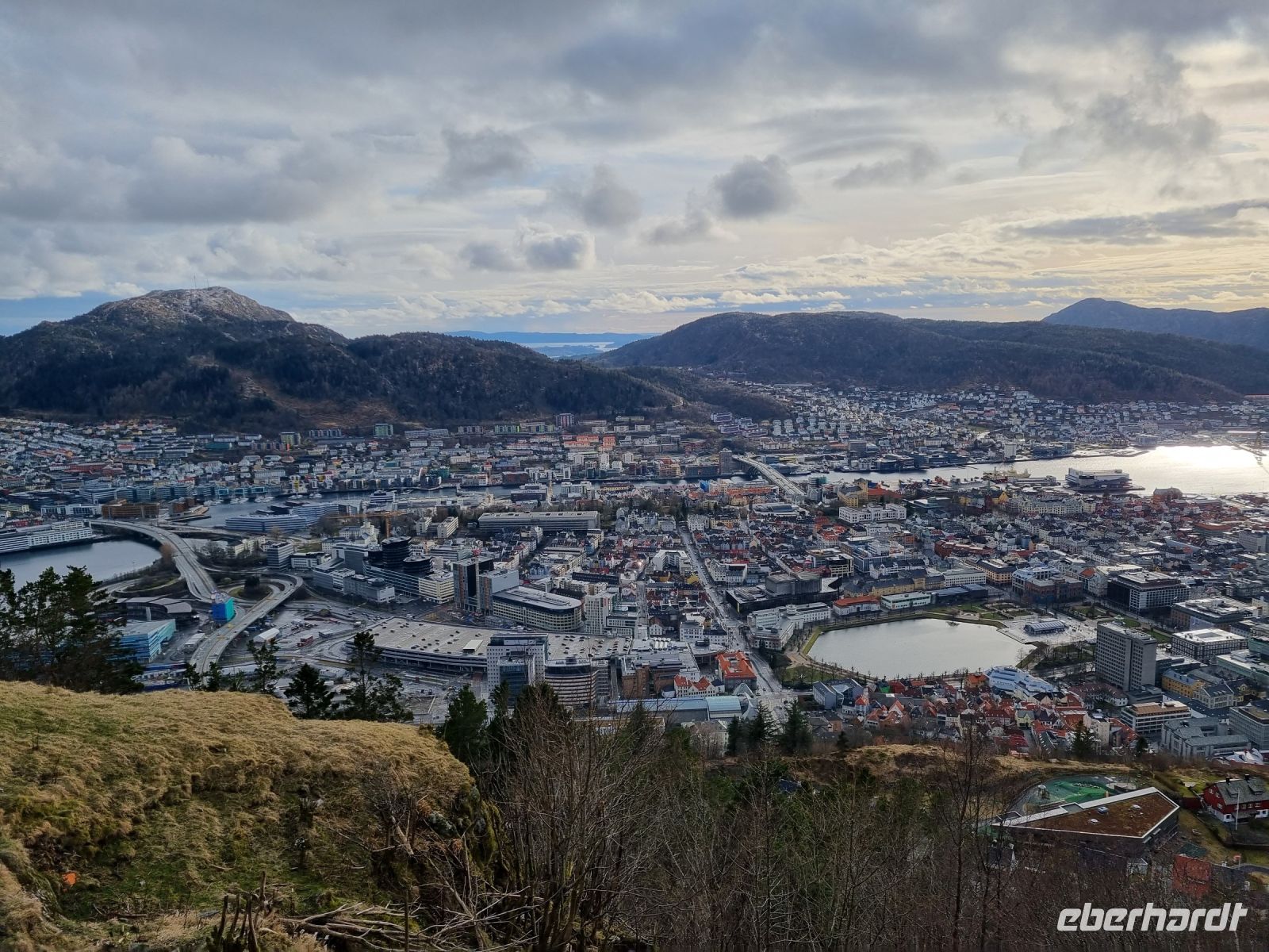 Bergen - Ausblick vom Hausberg Fløyen