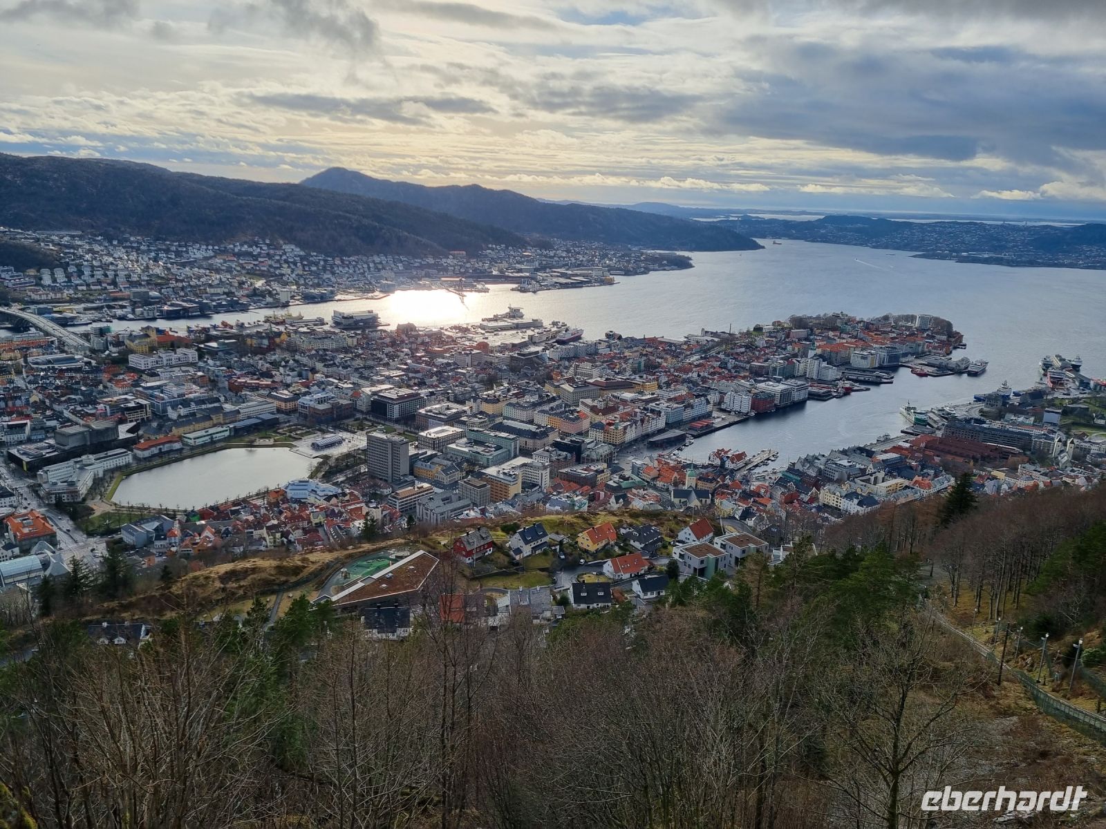 Bergen - Ausblick vom Hausberg Fløyen