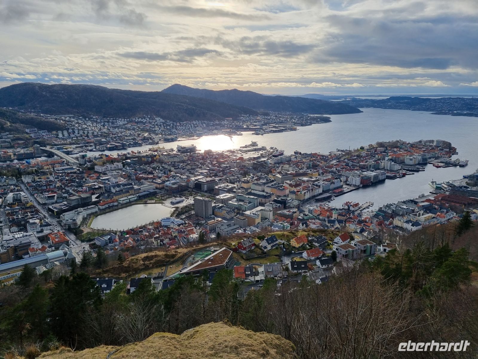 Bergen - Ausblick vom Hausberg Fløyen