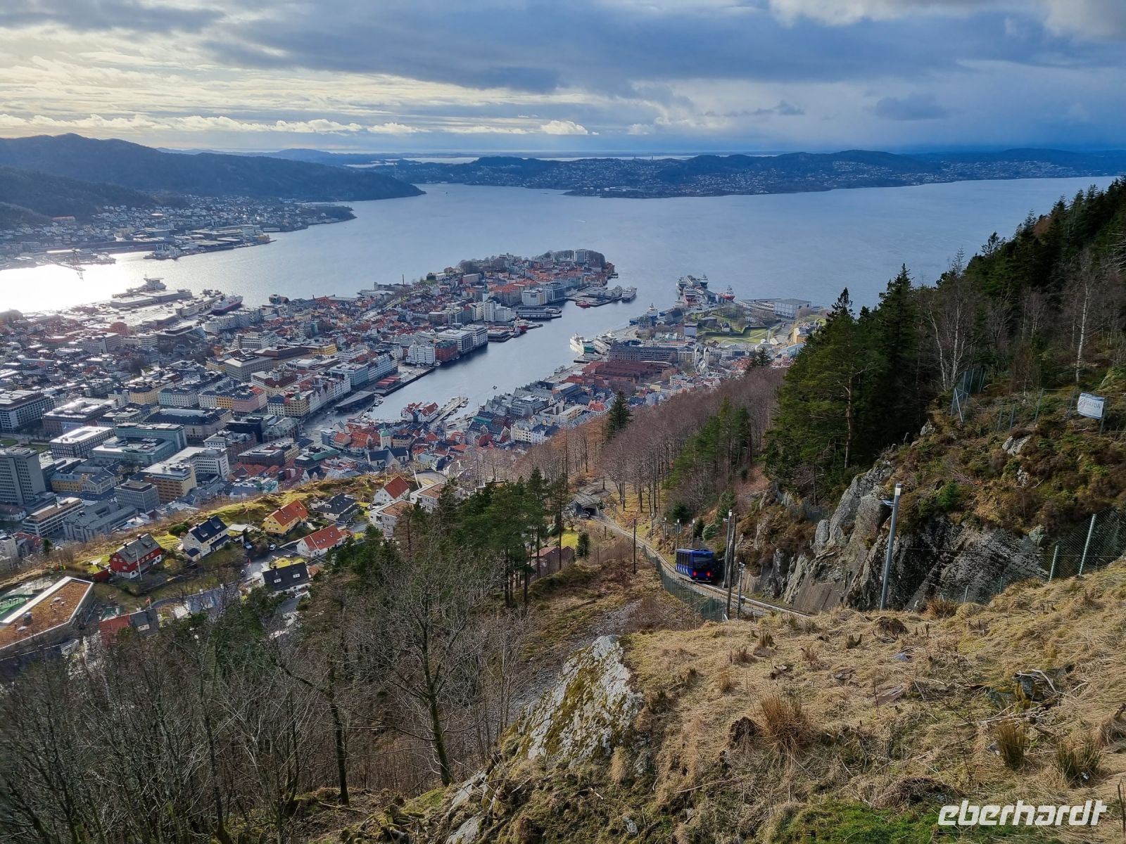 Bergen - Ausblick vom Hausberg Fløyen