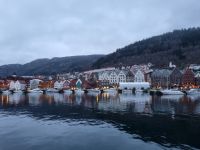 Bergen - Blick zum Hanseviertel Bryggen 