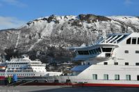 Hurtigruten - MS Polarlys - Tromsø - Treffen zweier Hurtigrutenschiffe M/S Polarlys und Hurtigruten Expedition M/S Otto Sverdrup (ehemals Finnmarken)