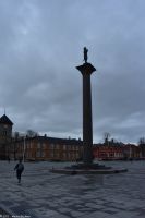 Hurtigruten - MS Polarlys - Trondheim - Stortorget - Säule mit Wikinger Stadtgründer Olav Tryggvason
