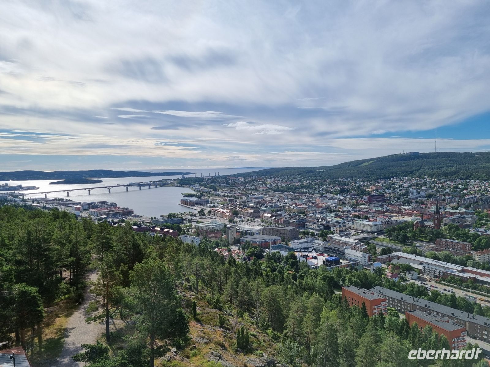 Sundsvall - Ausblick vom Nördlichen Stadtberg (Norra Berget)