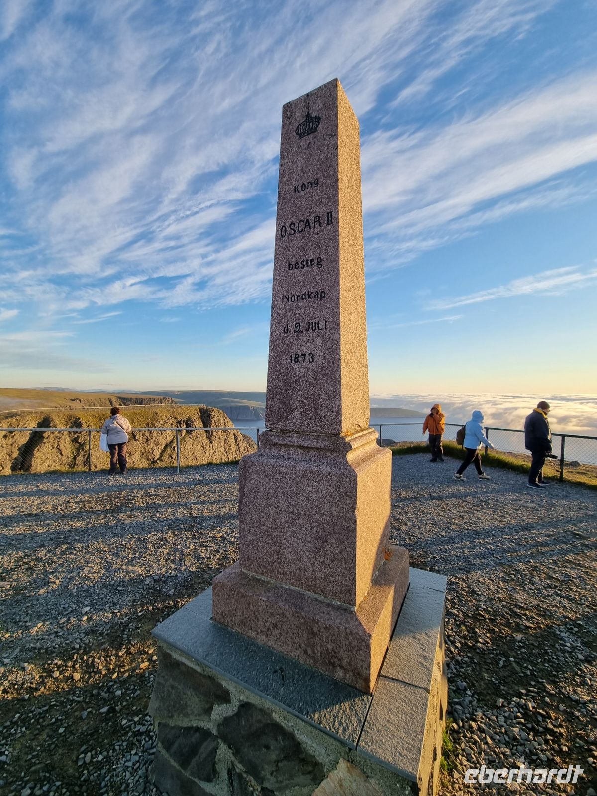 Nordkap - Denkmal für den Besuch von König Oscar II. am Nordkap (2. Juli 1873)