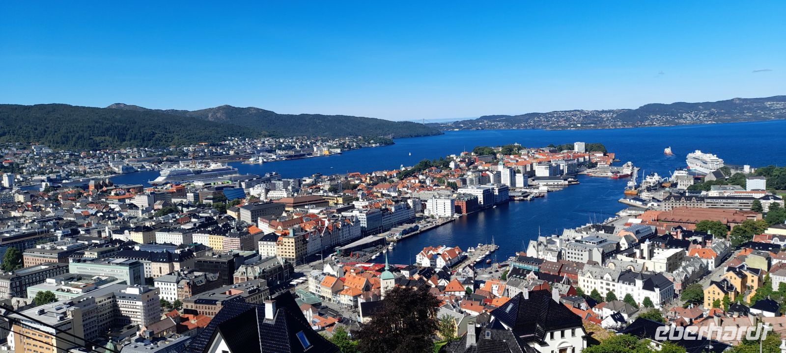Bergen vom Fløyen 