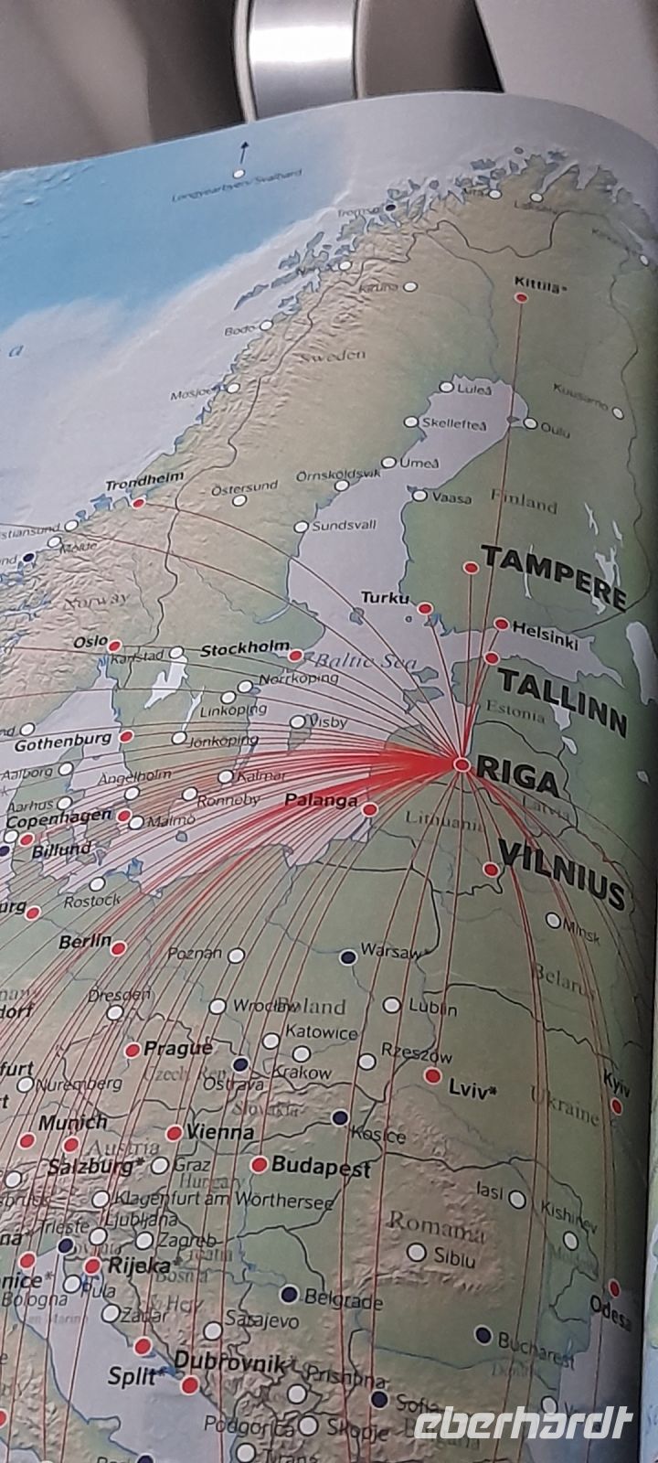 Flugstrecke nach Oslo