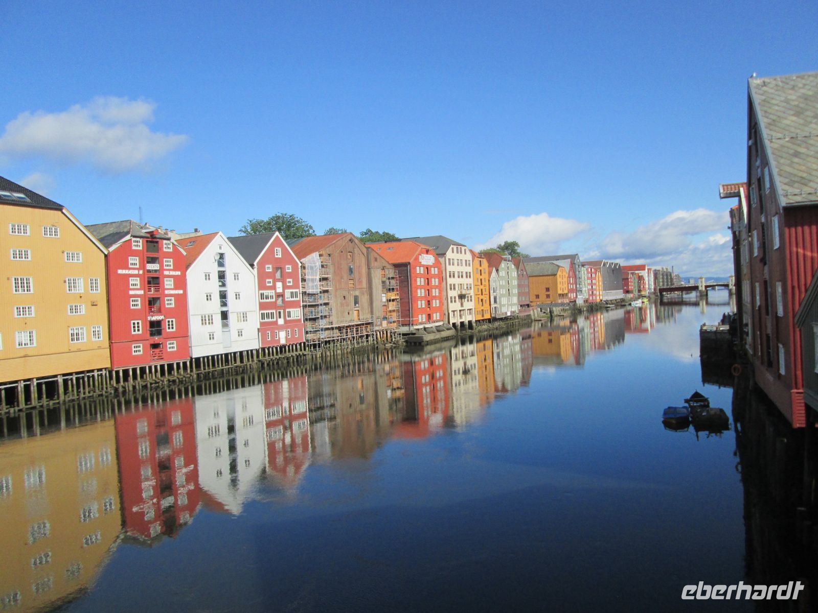 Trondheim: Speicherhäuser am Nidelv