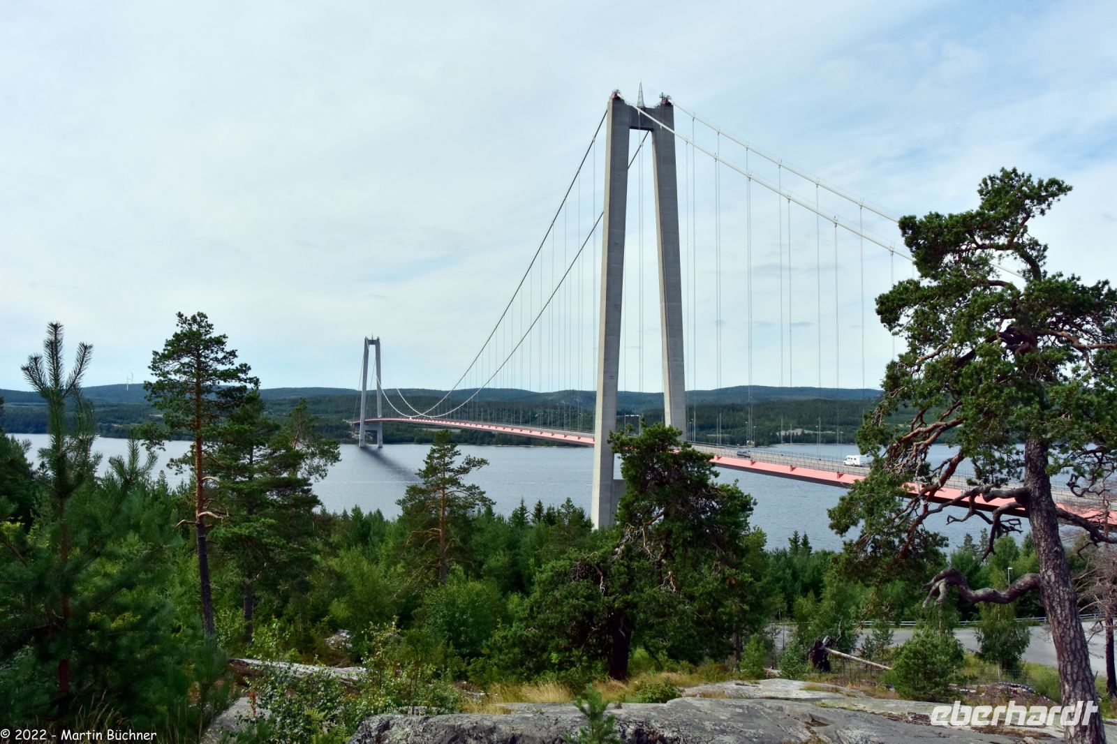 Höga kusten bron - Hängebrücke an der 