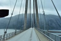 Helgelandsbrücke über den Leirfjorden an der Helgelandskysten