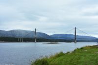Helgelandsbrücke über den Leirfjorden an der Helgelandskysten