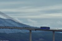 Helgelandsbrücke über den Leirfjorden an der Helgelandskysten
