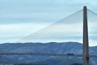 Helgelandsbrücke über den Leirfjorden an der Helgelandskysten