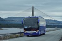 Helgelandsbrücke über den Leirfjorden an der Helgelandskysten