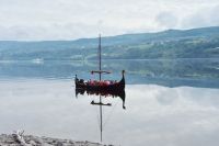 Wikinger auf dem Mjøsa-See vor Lillehammer