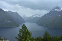 Geirangerfjord - Fjordeingang (Standort: oberhalb von Hellesylt)