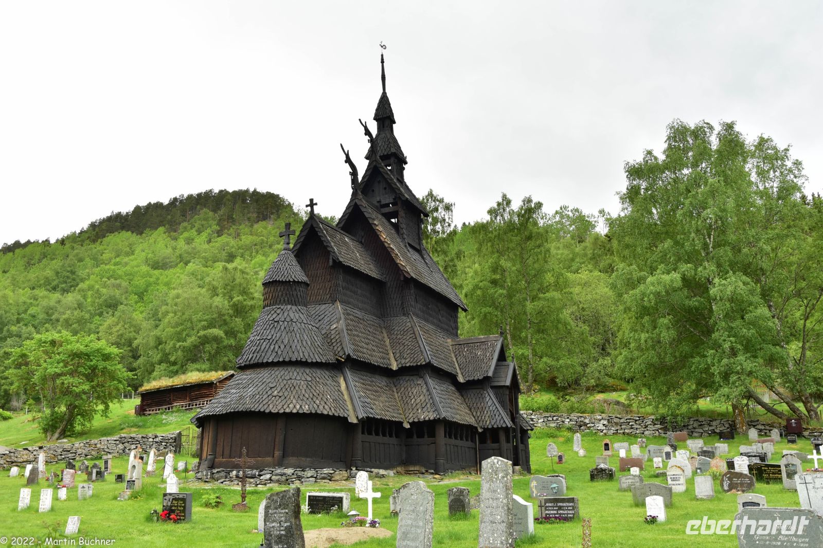 Stabkirche Borgund (stilgebend!) im Lærdalen