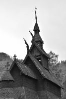 Stabkirche Borgund (stilgebend!) im Lærdalen