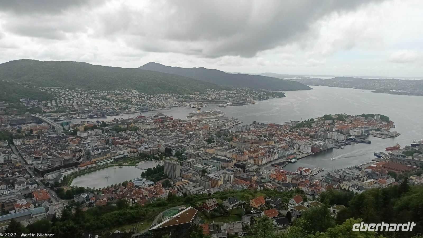 Bergen - Blick vom Hausberg Fløyen