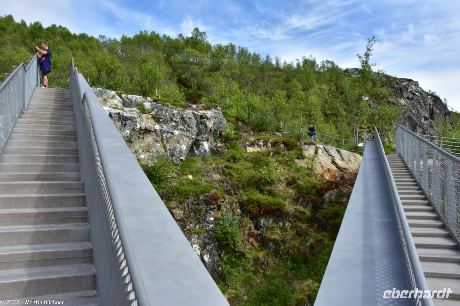 Vøringsfossen im Måbødalen - neue Fußgängerbrücke (in Y-Form) und neue Aussichtsplattformen