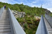 Vøringsfossen im Måbødalen - neue Fußgängerbrücke (in Y-Form) und neue Aussichtsplattformen