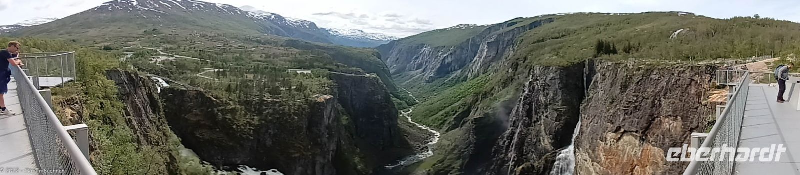 Vøringsfossen im Måbødalen - neue Fußgängerbrücke (in Y-Form) und neue Aussichtsplattformen
