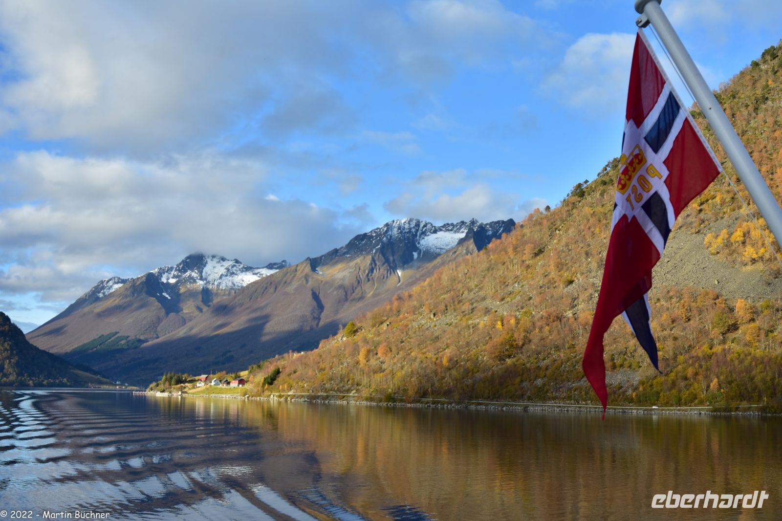Ankunft in Urke am Norangsfjord (Hjørundfjord, Storfjord)