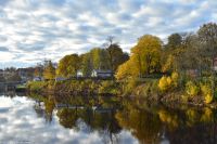 Herbststimmung - Indian Summer am Nidelven in Trondheim