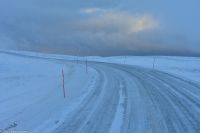 Vereiste Straßen und drohender Wettersturz verhindern den Zugang zum Nordkapp