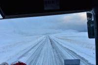 Vereiste Straßen und drohender Wettersturz verhindern den Zugang zum Nordkapp