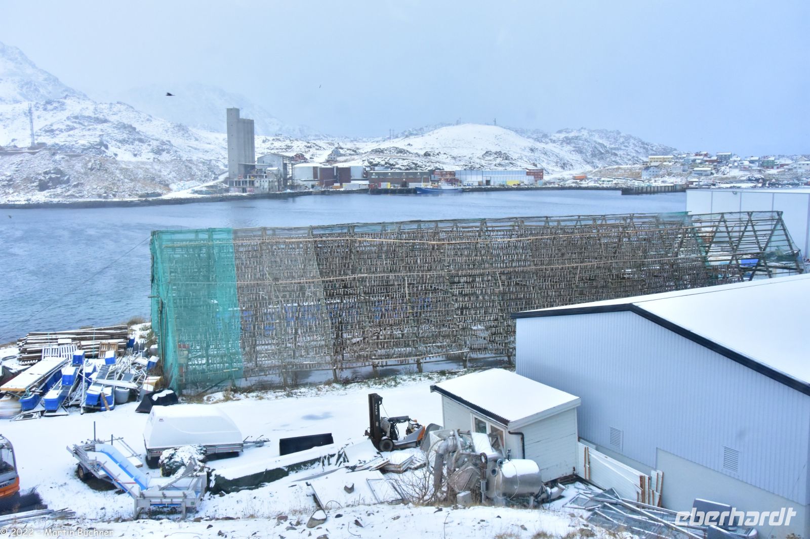 Fisch-Trockengestelle in Honningsvåg