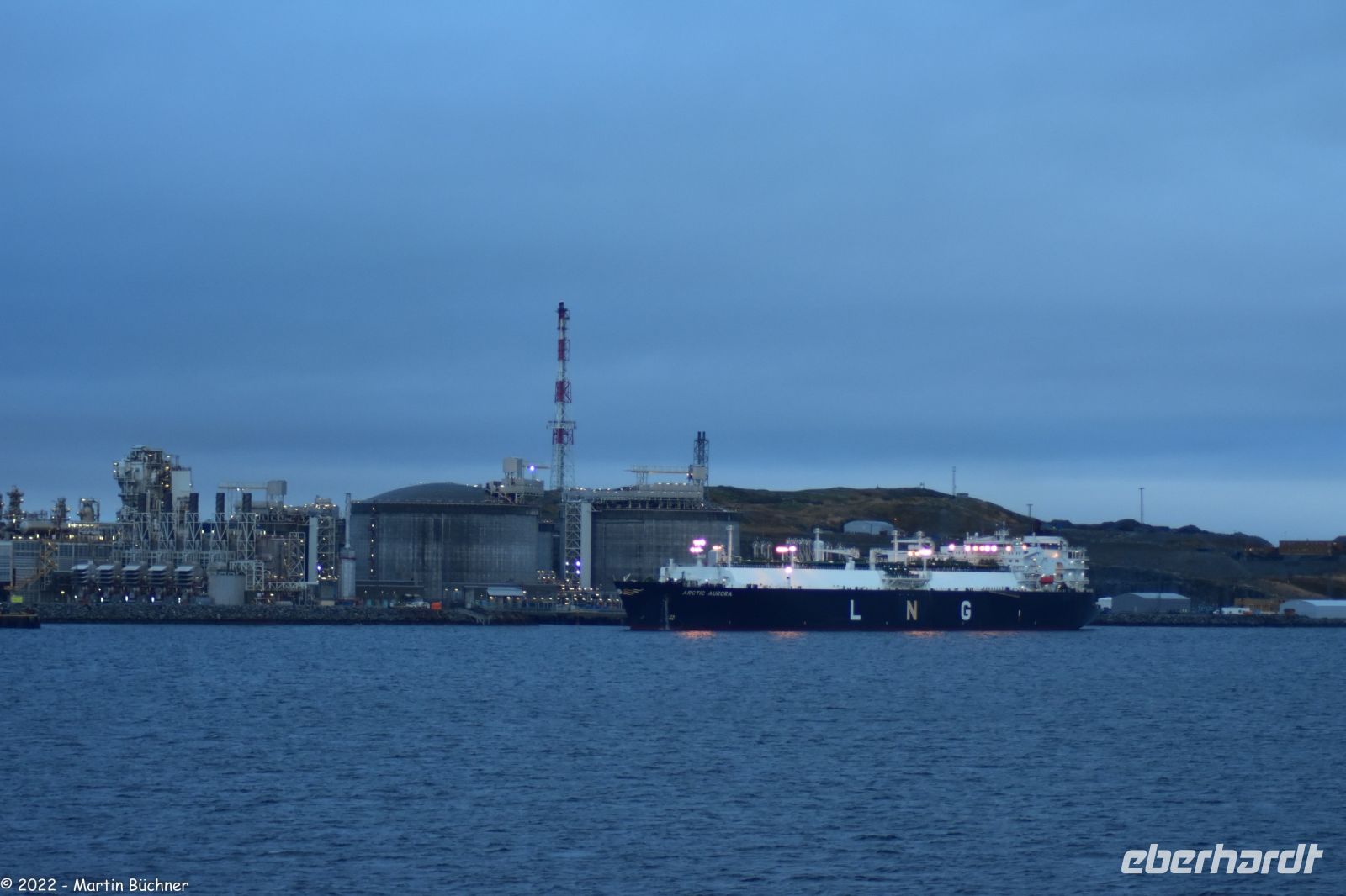 LNG Verflüssigungsanlage Melkøya vor Hammerfest