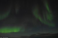 Polarlicht über der offenen Seestrecke Folda